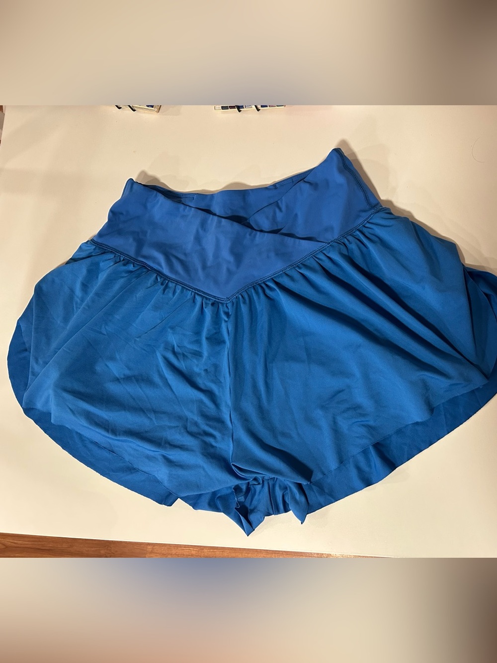 Crossover Waist Blue Women's Athletic Skort